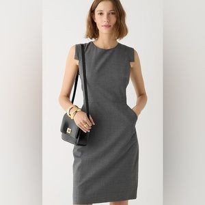 J.CREW 365 Gray Wool Stretch Lined Midi Sheath Dress NWT